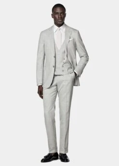 Light Grey Three-Piece Havana Suit 15 Light Grey Three-Piece Havana Suit -Cheap US Nice Clothes Store C7040 S2 104