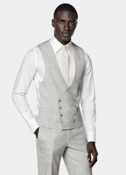 Light Grey Three-Piece Havana Suit 17 Light Grey Three-Piece Havana Suit -Cheap US Nice Clothes Store C7040 S2 106