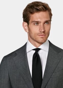 Dark Grey Bird's Eye Havana Suit