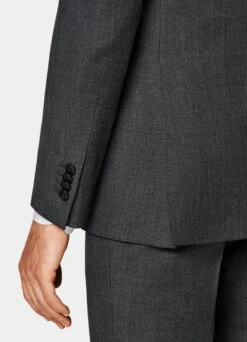 Dark Grey Bird's Eye Havana Suit -Cheap US Nice Clothes Store C8444 S 103