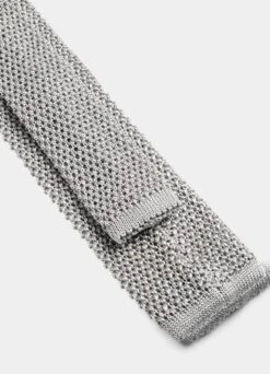 Grey Knitted Tie