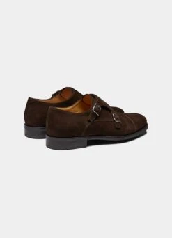 Dark Brown Double Monk Strap -Cheap US Nice Clothes Store FW1003 34