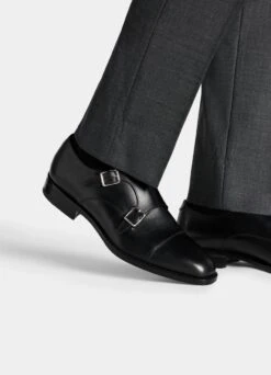 Black Double Monk Strap