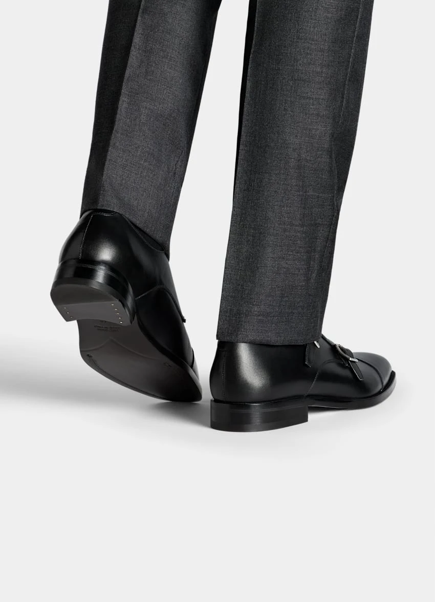 Black Double Monk Strap 2 Black Double Monk Strap - Image 2