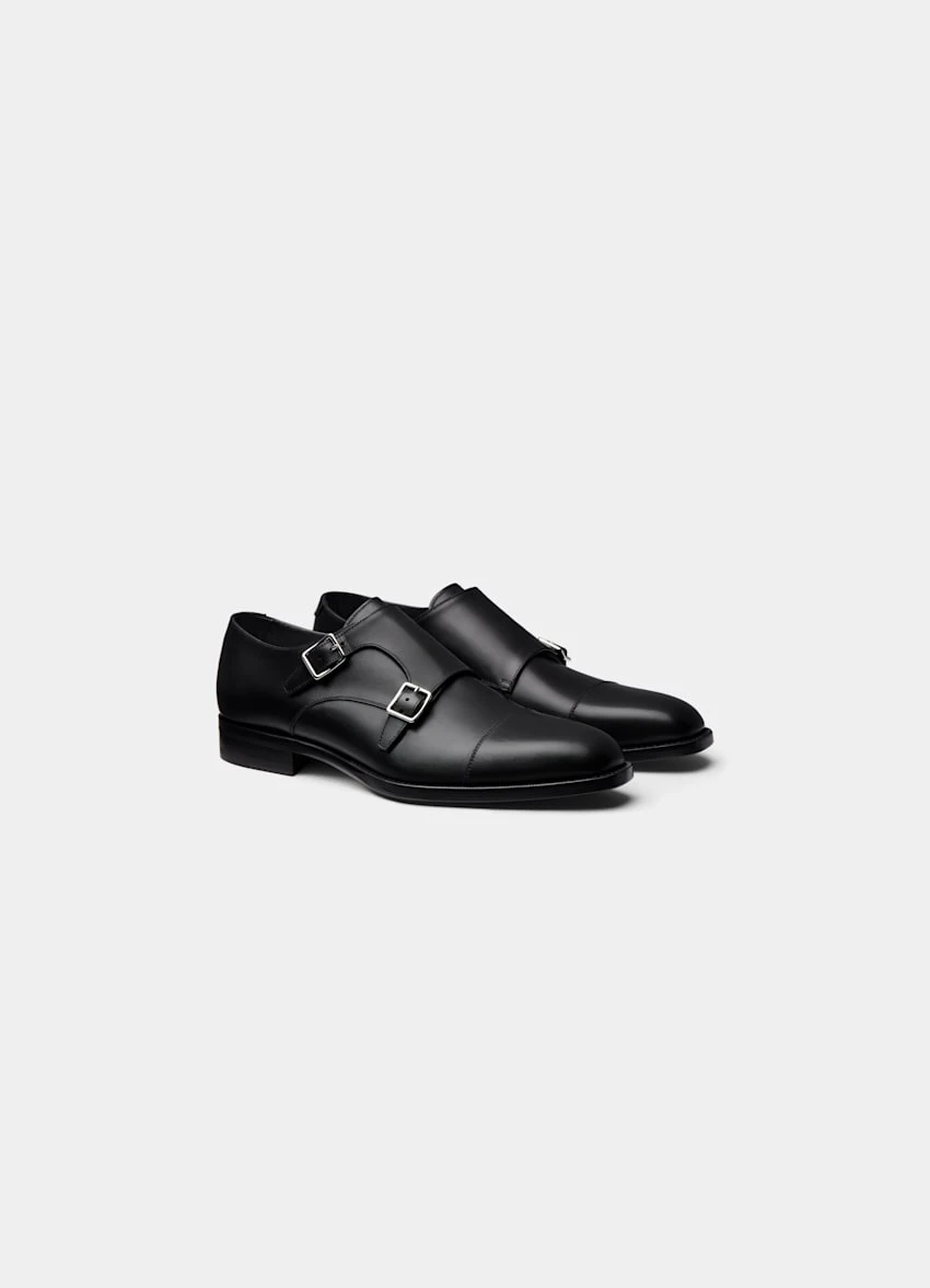 Black Double Monk Strap 4 Black Double Monk Strap - Image 4