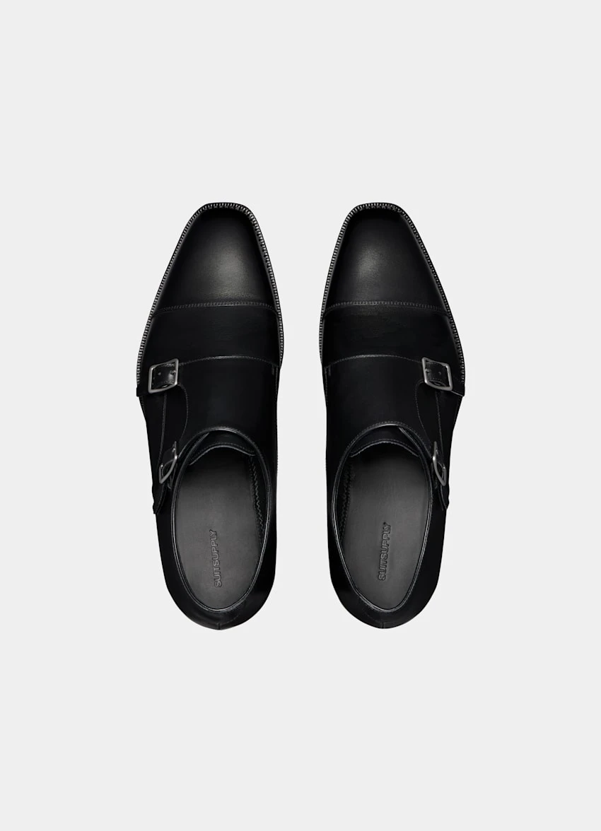 Black Double Monk Strap 5 Black Double Monk Strap - Image 5