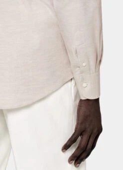 Sand Slim Fit Shirt -Cheap US Nice Clothes Store H6407 103