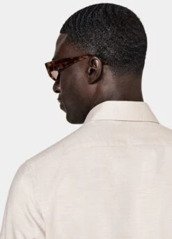 Sand Slim Fit Shirt -Cheap US Nice Clothes Store H6407 106