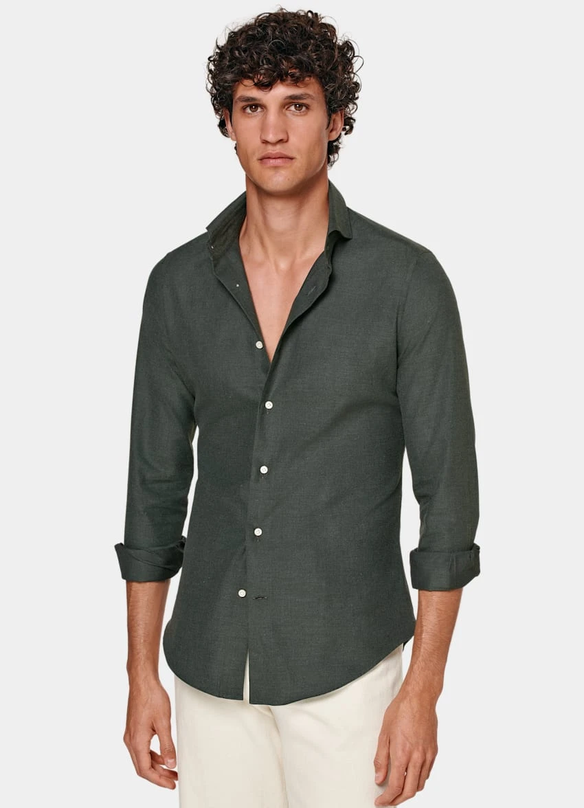 Green Slim Fit Shirt 2 Green Slim Fit Shirt - Image 2