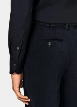 Navy Poplin Extra Slim Fit Shirt -Cheap US Nice Clothes Store H6595ESF 103