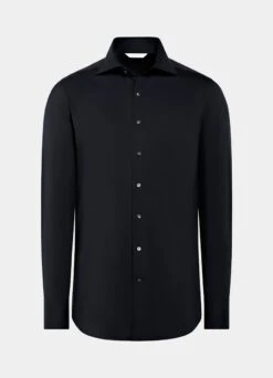 Navy Poplin Extra Slim Fit Shirt -Cheap US Nice Clothes Store H6595ESF 25