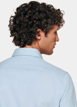 Light Blue Slim Fit Shirt -Cheap US Nice Clothes Store H6600 106