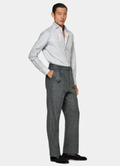 Light Grey Slim Fit Shirt -Cheap US Nice Clothes Store H6608 104