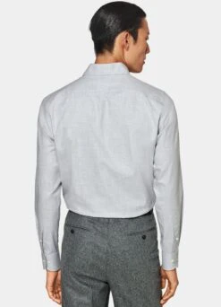 Light Grey Slim Fit Shirt -Cheap US Nice Clothes Store H6608 105