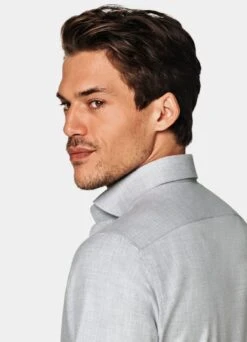 Light Grey Slim Fit Shirt -Cheap US Nice Clothes Store H6608 106