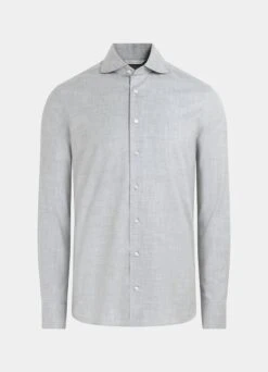 Light Grey Slim Fit Shirt -Cheap US Nice Clothes Store H6608 25