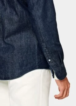 Blue Slim Fit Shirt -Cheap US Nice Clothes Store H6610 103