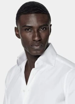 White Poplin Extra Slim Fit Shirt