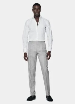 White Poplin Extra Slim Fit Shirt -Cheap US Nice Clothes Store H6692ESF 104