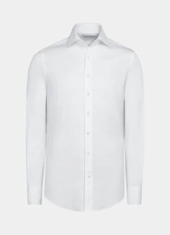 White Poplin Extra Slim Fit Shirt -Cheap US Nice Clothes Store H6692ESF 25