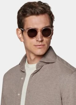 Light Brown Extra Slim Fit Shirt