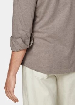 Light Brown Extra Slim Fit Shirt -Cheap US Nice Clothes Store H6715ESF 103