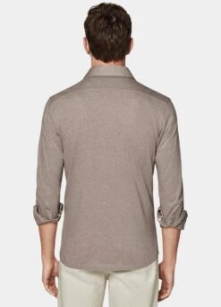 Light Brown Extra Slim Fit Shirt -Cheap US Nice Clothes Store H6715ESF 105