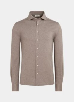 Light Brown Extra Slim Fit Shirt -Cheap US Nice Clothes Store H6715ESF 25