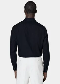 Navy Slim Fit Shirt -Cheap US Nice Clothes Store H6800 105