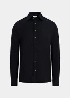 Navy Slim Fit Shirt -Cheap US Nice Clothes Store H6800 25