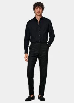 Black Slim Fit Shirt -Cheap US Nice Clothes Store H6801 104