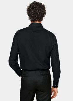 Black Slim Fit Shirt -Cheap US Nice Clothes Store H6801 105