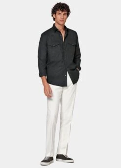 Dark Grey Western Shirt 11 Dark Grey Western Shirt -Cheap US Nice Clothes Store H6804 104