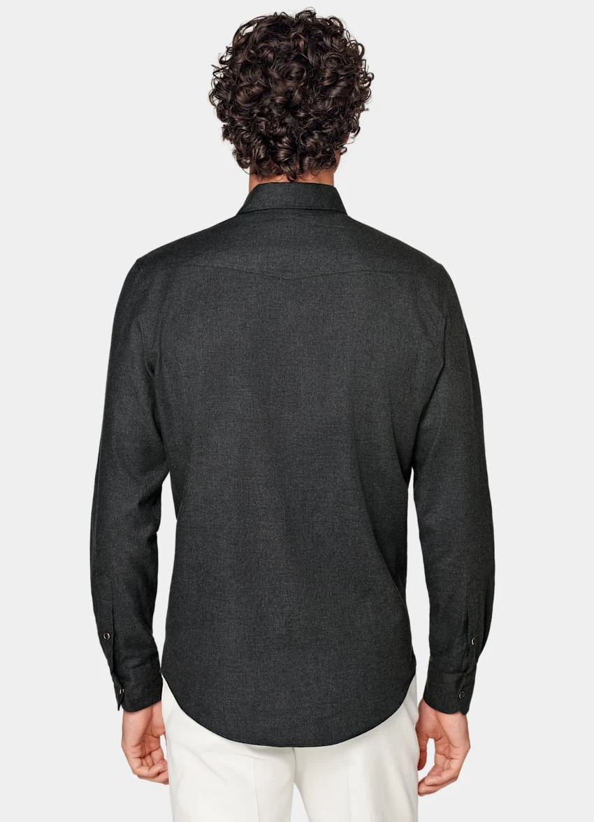 Dark Grey Western Shirt 5 Dark Grey Western Shirt - Image 5