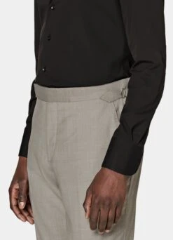 Dark Brown Poplin Extra Slim Fit Shirt -Cheap US Nice Clothes Store H6886ESF 103