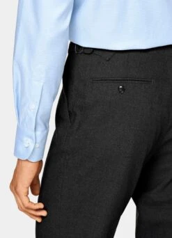 Light Blue Houndstooth Twill Slim Fit Shirt -Cheap US Nice Clothes Store H6892 103