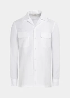 White Safari Shirt -Cheap US Nice Clothes Store H6901 25