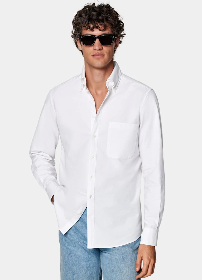 White Oxford Slim Fit Shirt 2 White Oxford Slim Fit Shirt - Image 2