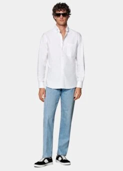 White Oxford Slim Fit Shirt 11 White Oxford Slim Fit Shirt -Cheap US Nice Clothes Store H6905 104