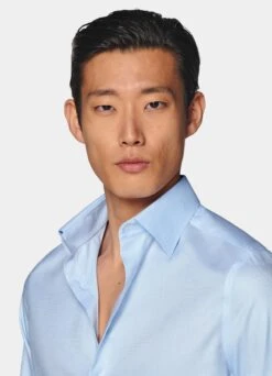 Light Blue Royal Oxford Slim Fit Shirt