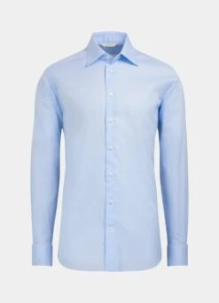 Light Blue Royal Oxford Slim Fit Shirt -Cheap US Nice Clothes Store H9304 25