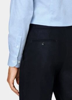 Mid Blue Striped Twill Extra Slim Fit Shirt -Cheap US Nice Clothes Store H9318ESF 103