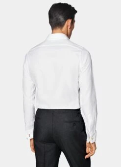 White Double Cuff Slim Fit Shirt -Cheap US Nice Clothes Store H9391 105