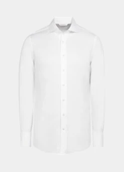 White Double Cuff Slim Fit Shirt -Cheap US Nice Clothes Store H9391 25