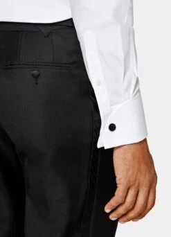 White Twill Slim Fit Tuxedo Shirt 10 White Twill Slim Fit Tuxedo Shirt -Cheap US Nice Clothes Store H9397 103