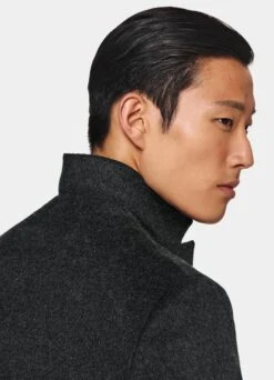 Dark Grey Overcoat -Cheap US Nice Clothes Store J1460 106