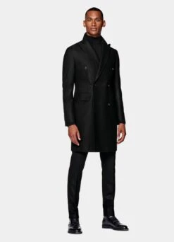 Black Overcoat -Cheap US Nice Clothes Store J812 104