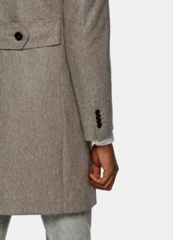 Taupe Overcoat -Cheap US Nice Clothes Store J825 103