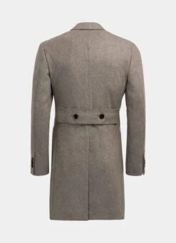 Taupe Overcoat -Cheap US Nice Clothes Store J825 26