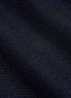 Navy Herringbone Polo Coat -Cheap US Nice Clothes Store J826 23